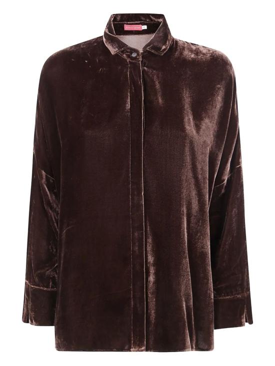 25FW 비앙코 르브랭 셔츠 S424 V20 VELVET PLAIN BROWN - BIANCO LEVRIN