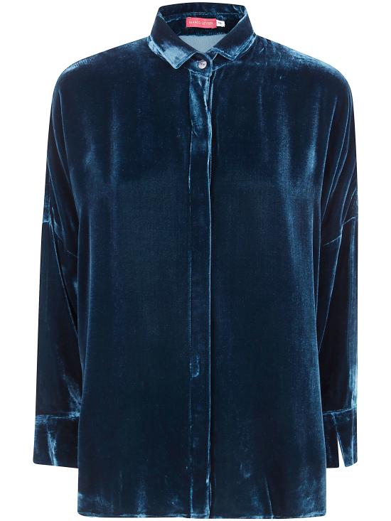 25FW 비앙코 르브랭 셔츠 S424 V52 VELVET PLAIN EMERALD