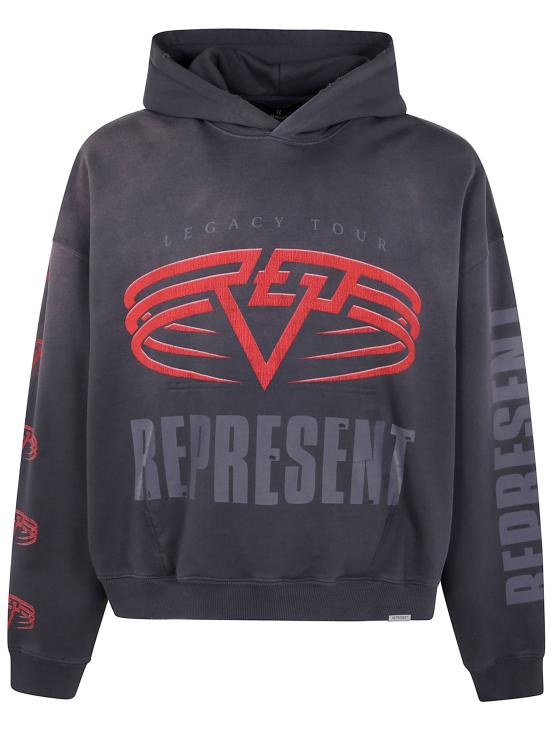 25FW 리프레젠트 후드 티셔츠 MLM100366 46 46 SUNFADE GREY