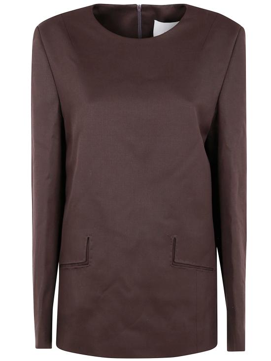 25FW 엔타이어 스튜디오 블라우스 ESWW251037TB TB TOBACCO