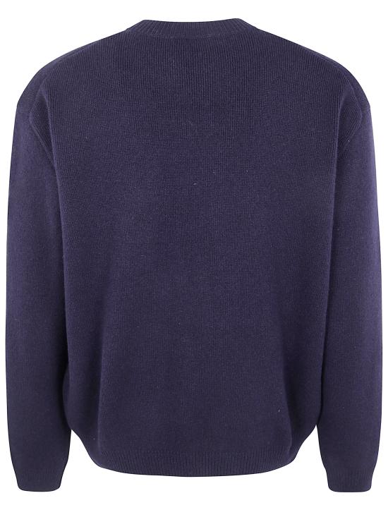 25FW 메종키츠네 폭스 헤드 밀라노 램스울 스웨터 PM00817KT1180 0413 CLASSIC NAVY - MAISON KITSUNE