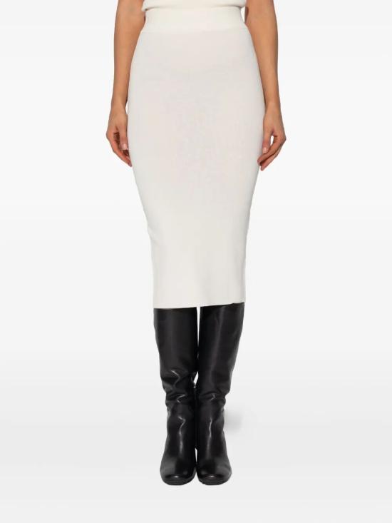 25FW 엔타이어 스튜디오 미디 스커트 UNW2511074OW OW OFF WHITE - ENTIRE STUDIOS