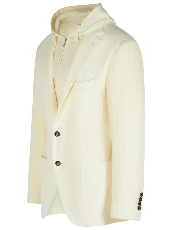 25FW 일레븐티 수트 자켓 L75GIAK13 TES0L17801 01 Cream - ELEVENTY