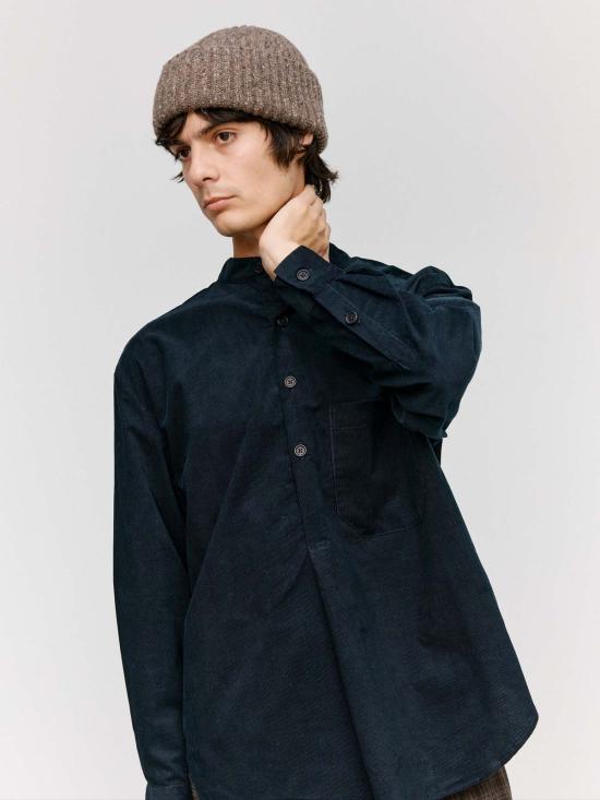  Evan Kinori 긴팔 셔츠 Pinwale 코듀로이 팝오버