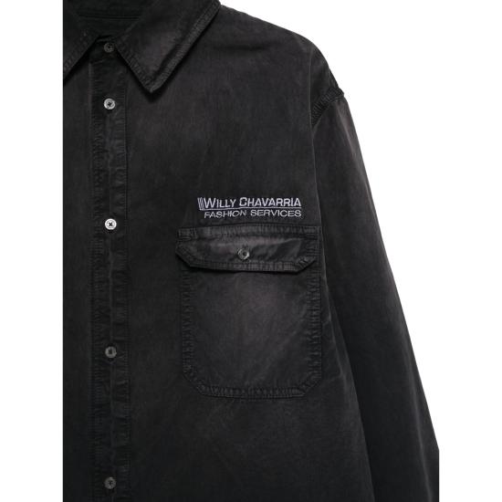 25FW 윌리 차바리아 긴팔 셔츠 WCSHT0026 001 BLACK - WILLY CHAVARRIA