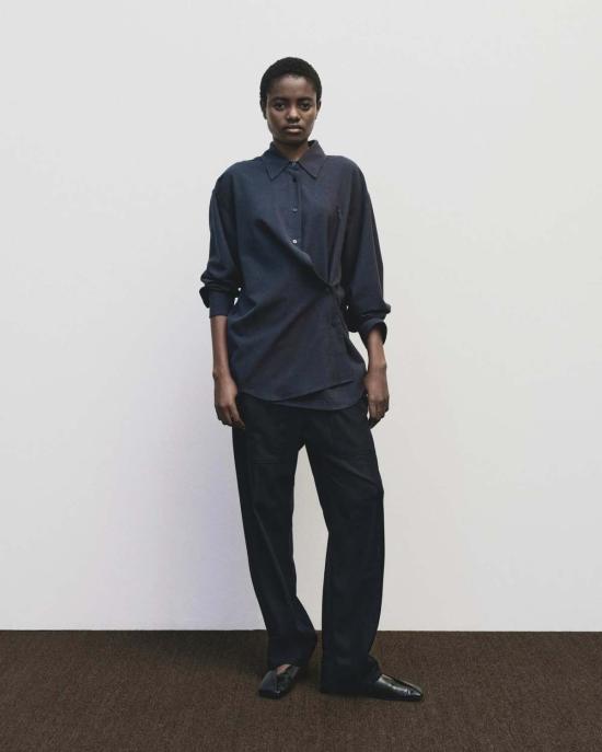  미정박 긴팔 티셔츠 미정 박 텍스처드 오버사이즈 셔츠