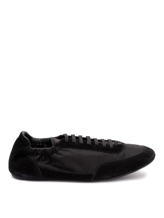 26SS 프라다 컬랩스 리나일론 앤 스웨이드 엘라스티사이즈 스니커즈 2EG479D7CFG001F0002 Black