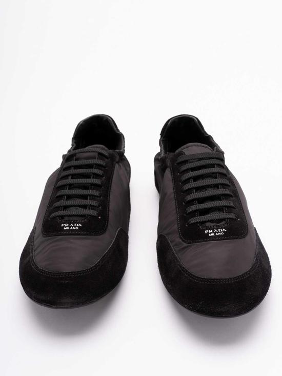 26SS 프라다 컬랩스 리나일론 앤 스웨이드 엘라스티사이즈 스니커즈 2EG479D7CFG001F0002 Black - PRADA