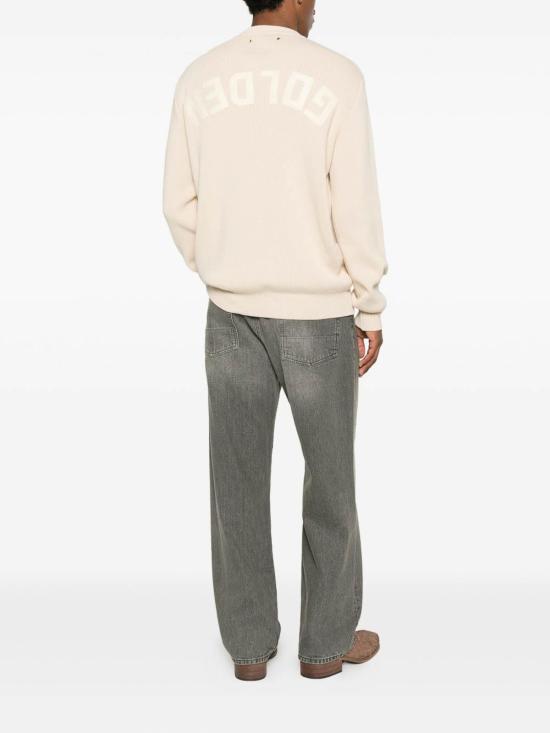 26SS 골든구스 Golden 레터링 밀리터리 크루넥 스웨터 GMP00841P00197255550 Grey - GOLDEN GOOSE