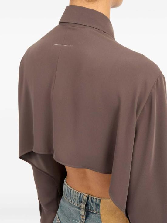  MM6 메종마르지엘라 셔츠 S52DT0049S43455134 Brown - MM6 MAISON MARGIELA