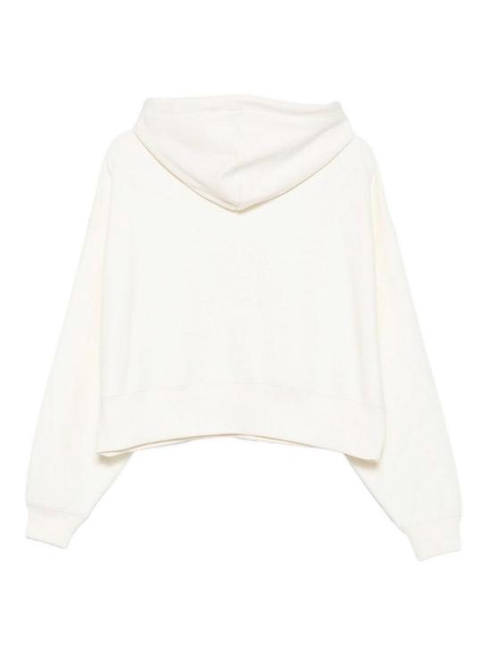  엠에스지엠 마이크로 로고 크롭 후드 티셔츠 2000MDM50930000002 White - MSGM