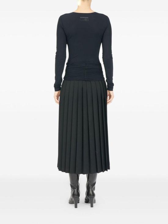 25FW MM6 메종마르지엘라 미디 스커트 S62MI0036M35436899 Black - MM6 MAISON MARGIELA
