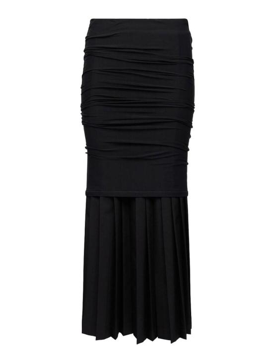25FW MM6 메종마르지엘라 미디 스커트 S62MI0036M35436899 Black