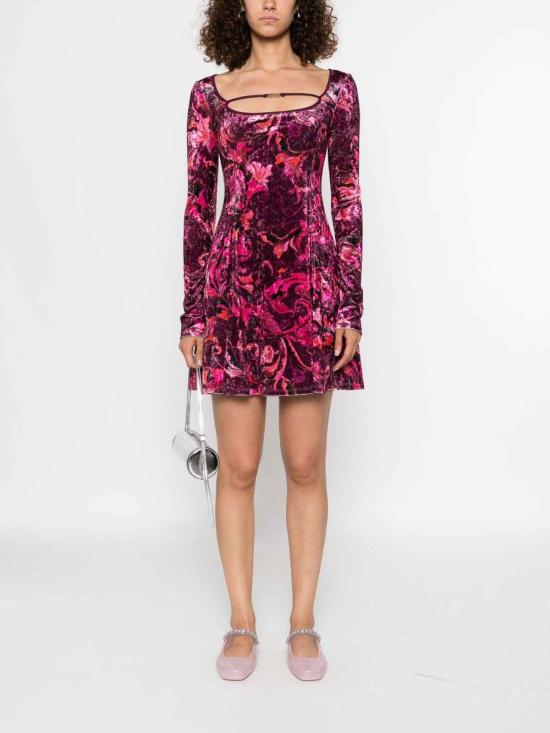  베르사체 미디 스커트 79HAO922JS508317 Dark Red - VERSACE