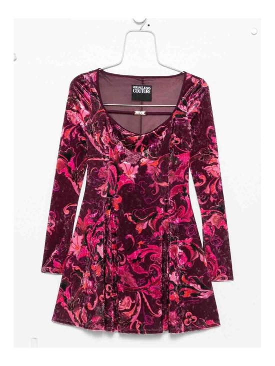  베르사체 미디 스커트 79HAO922JS508317 Dark Red