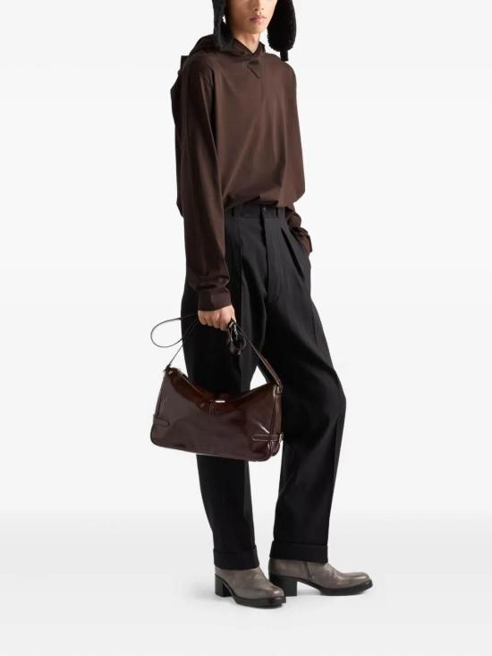  프라다 반팔 티셔츠 UJL46C17Z3SOOOF0324 Brown - PRADA