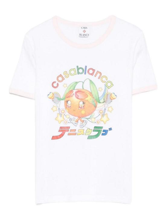 25FW 카사블랑카 반팔 티셔츠 WAW25JTS04901 White