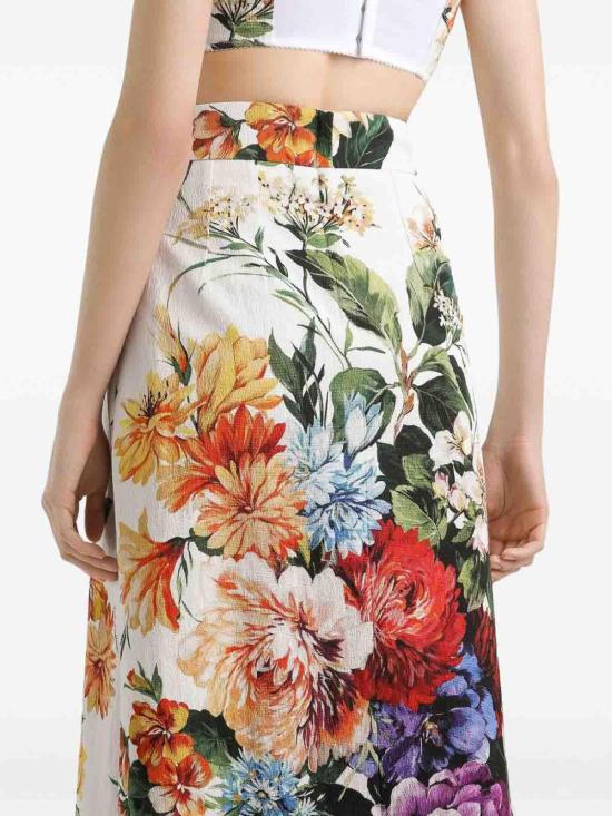 25FW 돌체앤가바나 미디 스커트 F4CNYTFSRQUHA5PC Multicolour - DOLCE & GABBANA