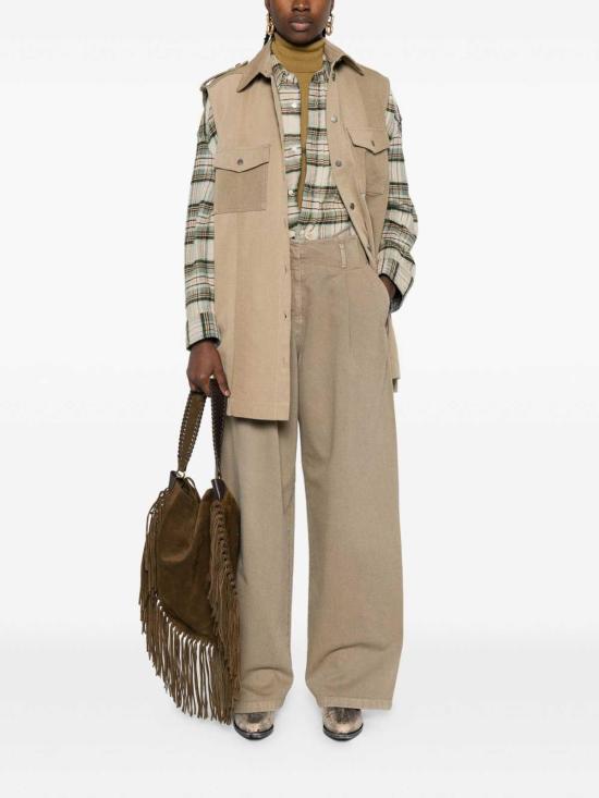 25FW 골든구스 스트레이트 팬츠 GWP01203P00207215184 Light Brown - GOLDEN GOOSE