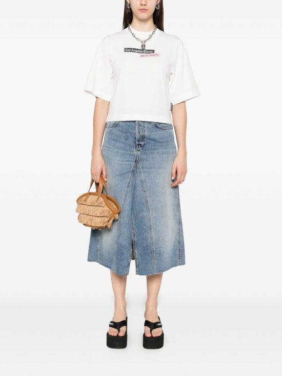  팜앤젤스 반팔 티셔츠 PWAA079F25JER0040384 White - PALM ANGELS