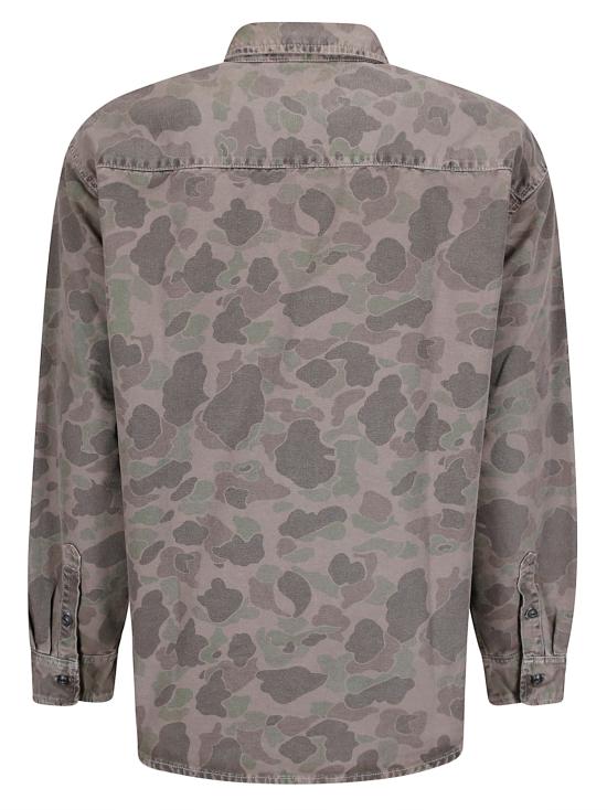 25FW 칼하트 WIP 긴팔 셔츠 I033769 3ELGD Camo Duck Green Porphyry - CARHARTT WIP