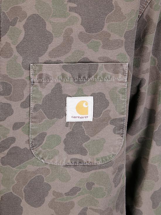 25FW 칼하트 WIP 긴팔 셔츠 I033769 3ELGD Camo Duck Green Porphyry - CARHARTT WIP