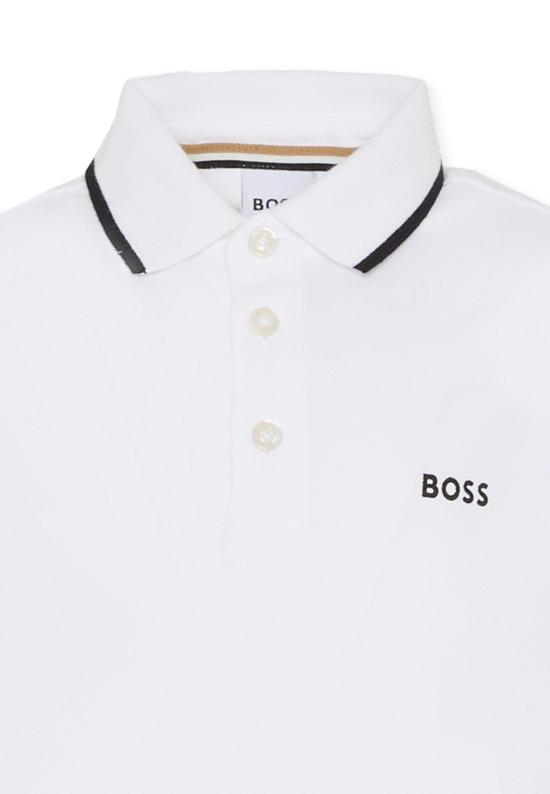 25FW [키즈] 보스 폴로 셔츠 J52330 10P WHITE - BOSS