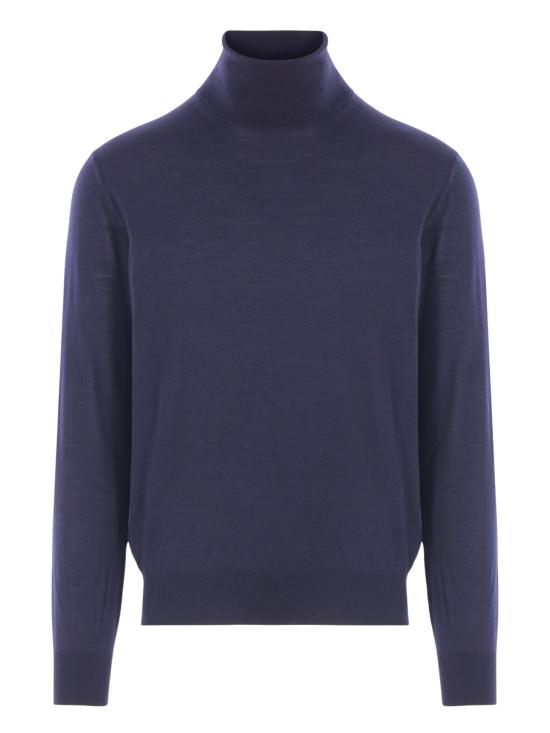 25FW 생로랑 캐시미어 울 실크 터틀넥 844617 YAPK24100 Blue