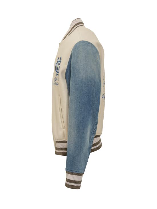 25FW 오프화이트 봄버 자켓 OMEH053F25FAB004 1746 FROZEN DEW - OFF WHITE