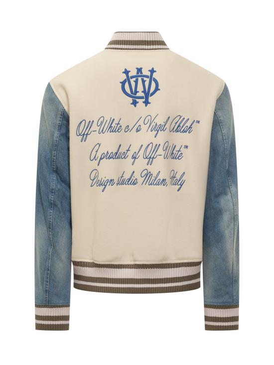 25FW 오프화이트 봄버 자켓 OMEH053F25FAB004 1746 FROZEN DEW - OFF WHITE