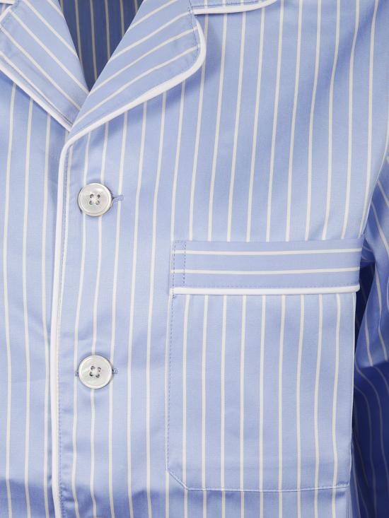 25FW 테클라 라운지 웨어 57400149SHIRT POLOSTRIPES Blue - TEKLA