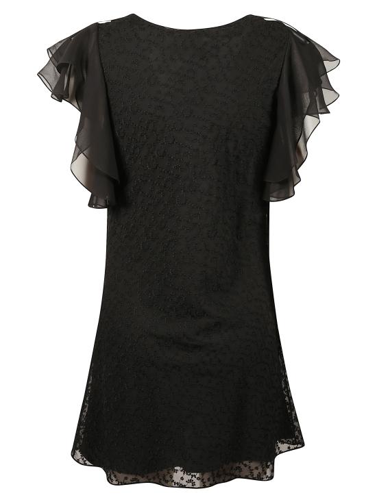 25FW 생로랑 미디 원피스 842362 Y3K471000 Black - SAINT LAURENT