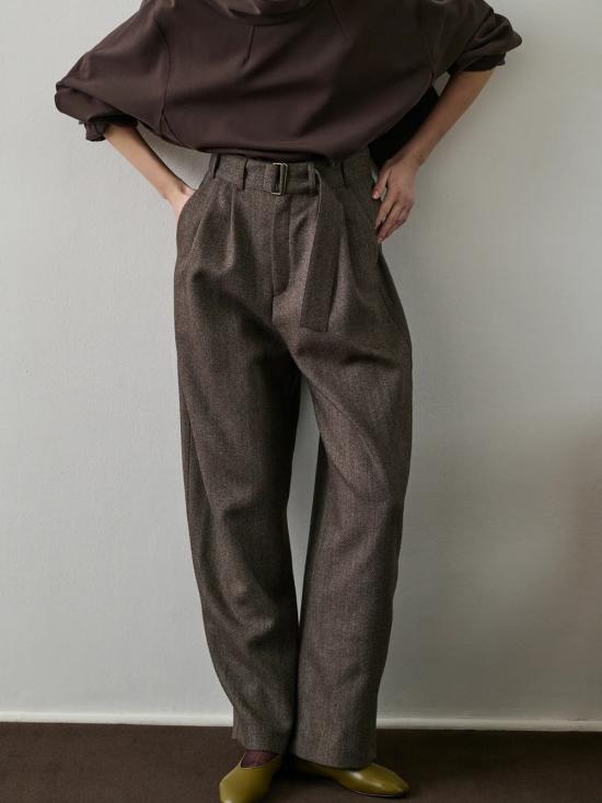 25FW 쉐르 스트레이트 팬츠 PAN0261COLE MAR1025W Brown - SOEUR