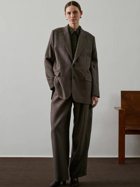 25FW 쉐르 스트레이트 팬츠 PAN0261COLE MAR1025W Brown - SOEUR