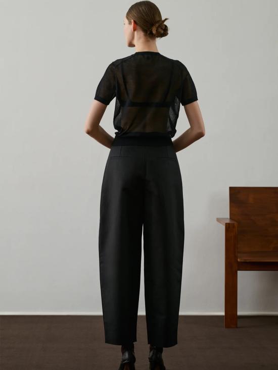 25FW 쉐르 스트레이트 팬츠 PAN1620DALEY NOI0125S Black - SOEUR