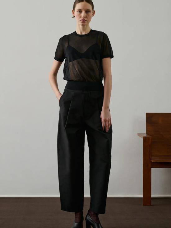 25FW 쉐르 스트레이트 팬츠 PAN1620DALEY NOI0125S Black - SOEUR