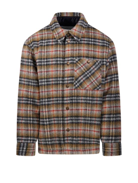 25FW 버버리 체크 울 오버셔츠 8110913 B1001 BEIGE IP CHECK