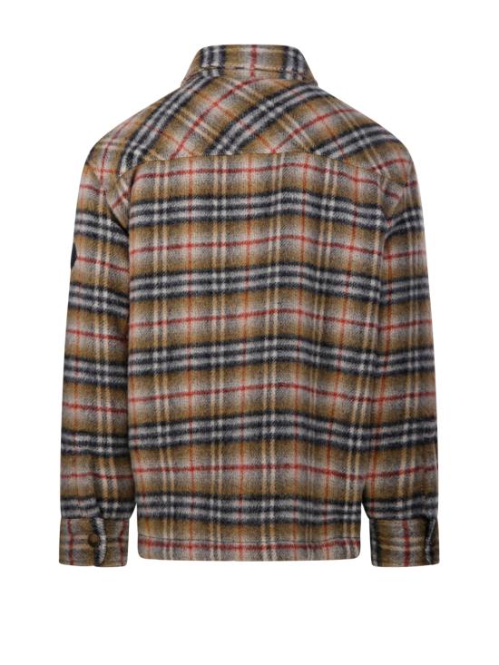 25FW 버버리 체크 울 오버셔츠 8110913 B1001 BEIGE IP CHECK - BURBERRY