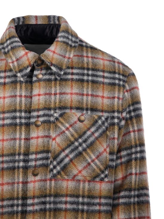 25FW 버버리 체크 울 오버셔츠 8110913 B1001 BEIGE IP CHECK - BURBERRY