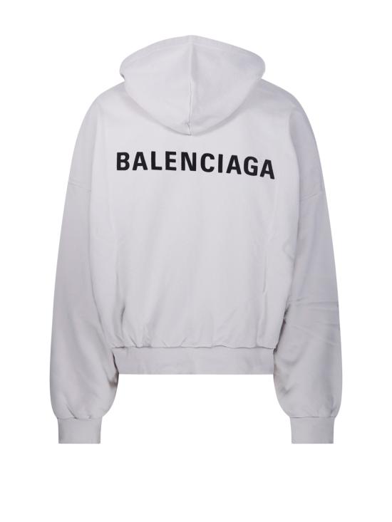 25FW 발렌시아가 후드 티셔츠 827939 TTVJ2 3307 OFF WHITE BLACK - BALENCIAGA