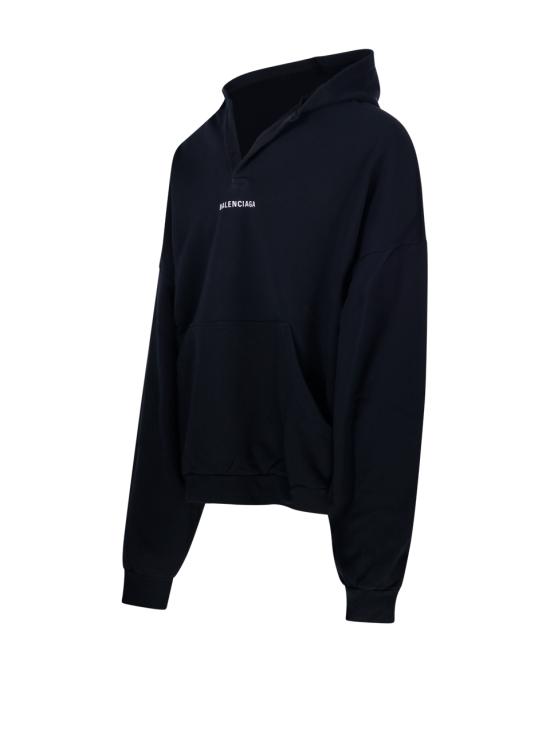 25FW 발렌시아가 후드 티셔츠 827939 TTVJ2 1569 FADED BLACK WHITE - BALENCIAGA