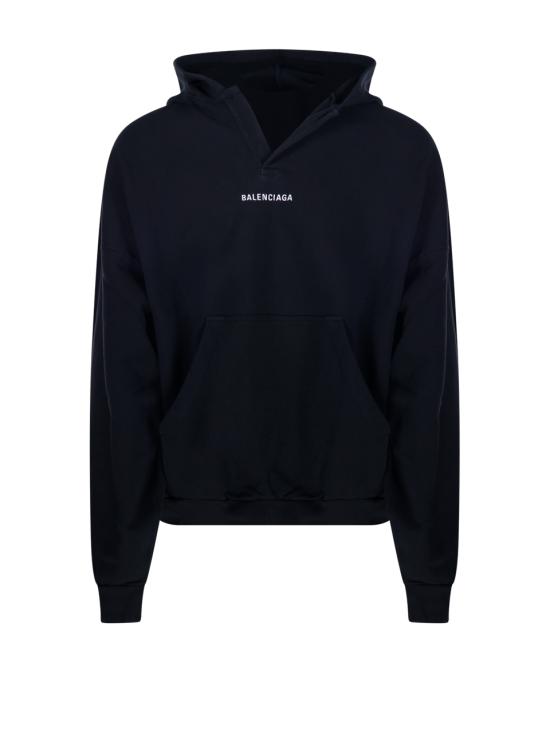 25FW 발렌시아가 후드 티셔츠 827939 TTVJ2 1569 FADED BLACK WHITE