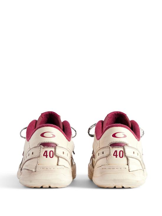 25FW 발렌시아가 햄튼스 미디움 원 아웃 스니커즈 841763 WCURS 9960 OFF WHITE RED - BALENCIAGA
