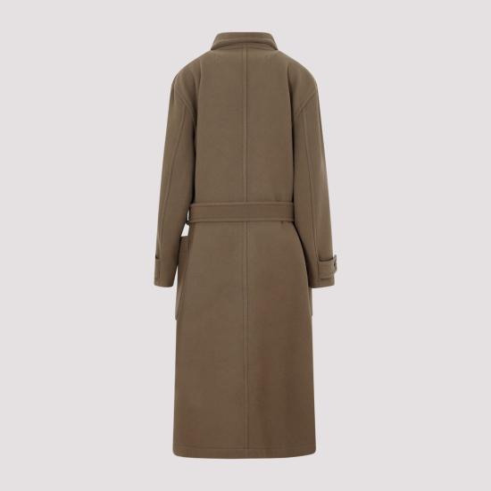 25FW 르메르 랩 더블 울 코트 CO1037LF1116500 DARK SQUIRREL DOM - LEMAIRE