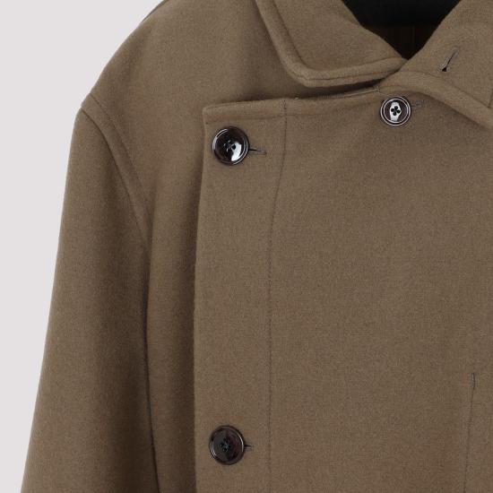 25FW 르메르 랩 더블 울 코트 CO1037LF1116500 DARK SQUIRREL DOM - LEMAIRE