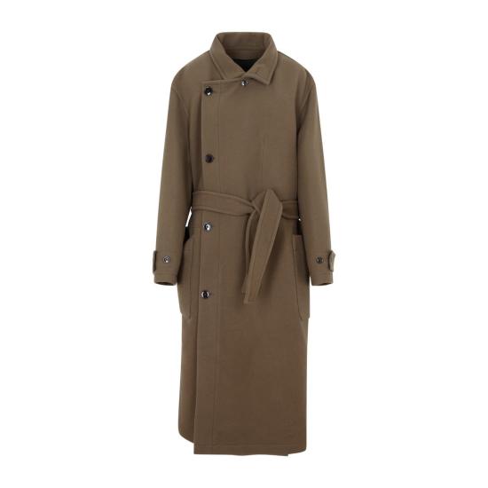 25FW 르메르 랩 더블 울 코트 CO1037LF1116500 DARK SQUIRREL DOM