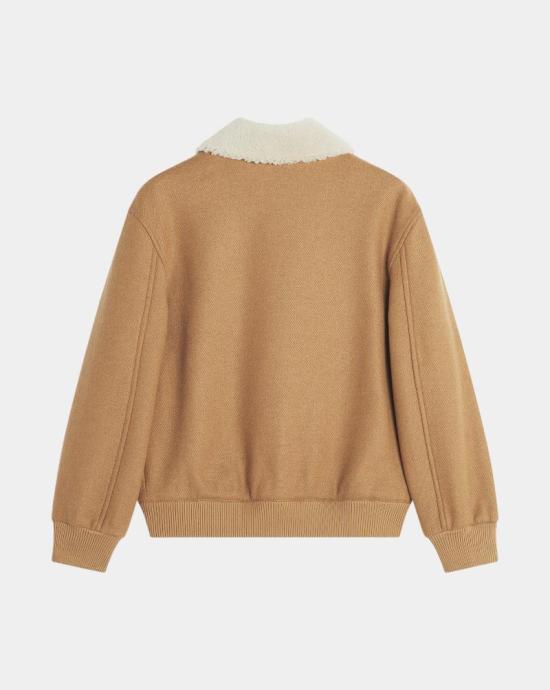 25FW 메종키츠네 시어링 칼라 자켓 시어링 칼라  PM02140WM2030 GINGER BROWM Browm - MAISON KITSUNE