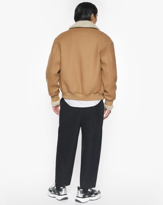 25FW 메종키츠네 시어링 칼라 자켓 시어링 칼라  PM02140WM2030 GINGER BROWM Browm - MAISON KITSUNE