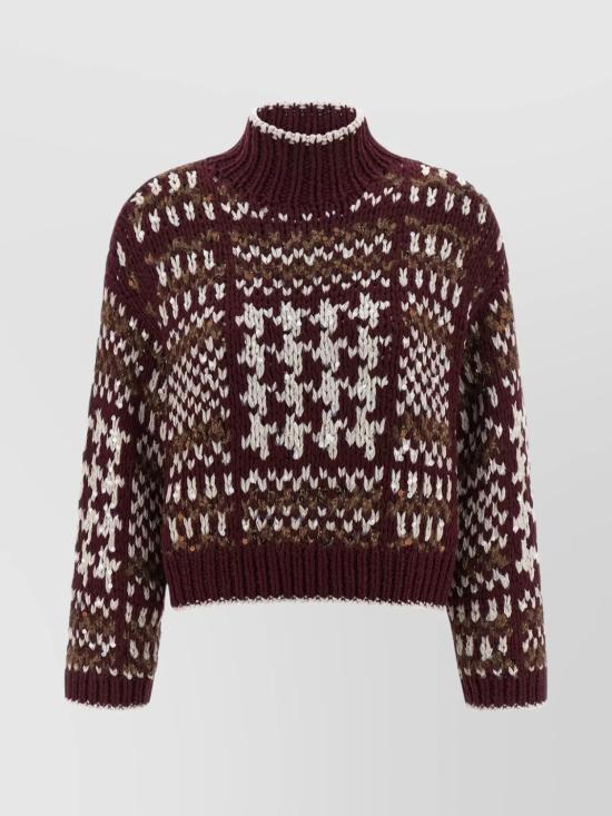 25FW 브루넬로 쿠치넬리 터틀넥 M52637504C678 Bordeaux