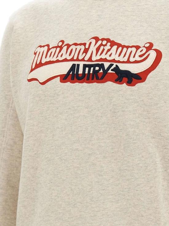 25FW 오트리 X 메종키츠네 스웨터 SWPXMK1M LIGHT GREY - AUTRY X MAISON KITSUNE